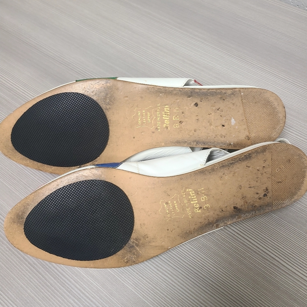 Ballini Vintage Multi-colored Polka Almond Toe sling backs - Picture 4 of 9